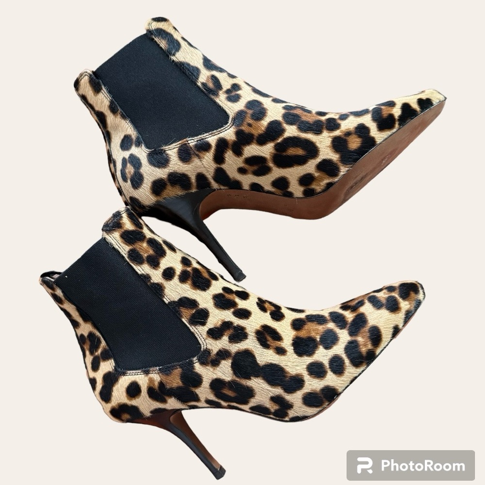 Polo Ralph Lauren Chelsea Leopard Print Calf Hair Boot Size 7 !